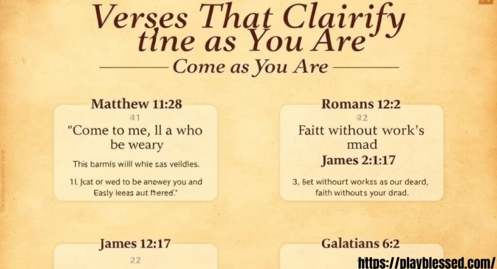 come as you are verse in the bible