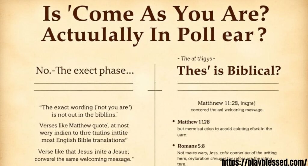 come as you are verse in the bible