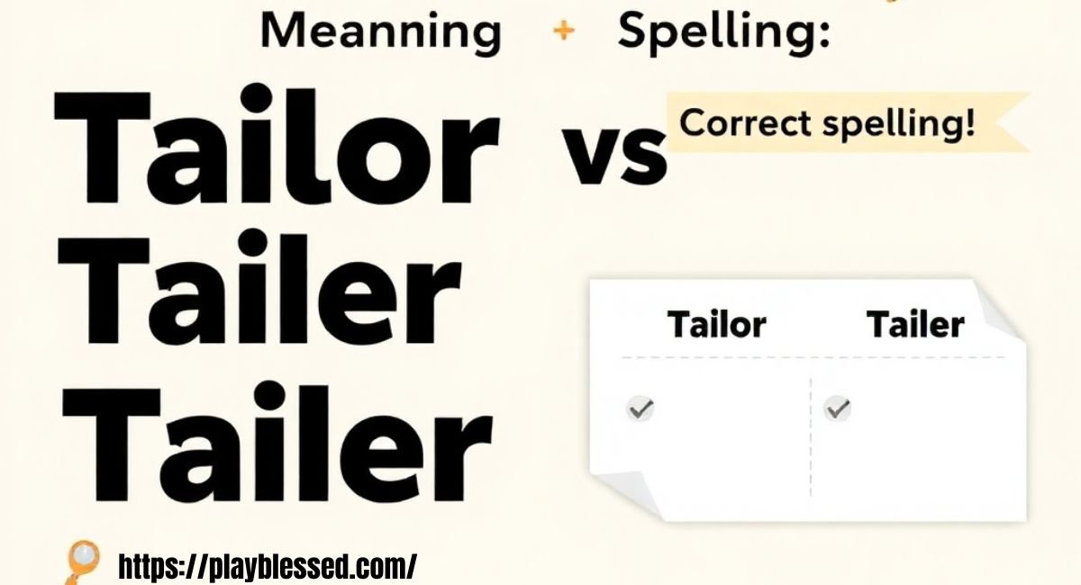 Tailor or Tailer Meaning, Difference & Correct Spelling Explained✂️
